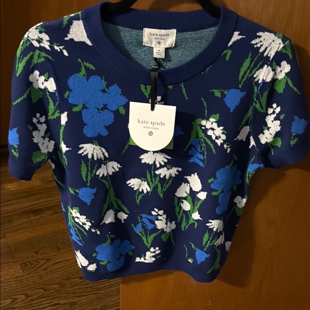 Kate Spade target Blue Floral Top